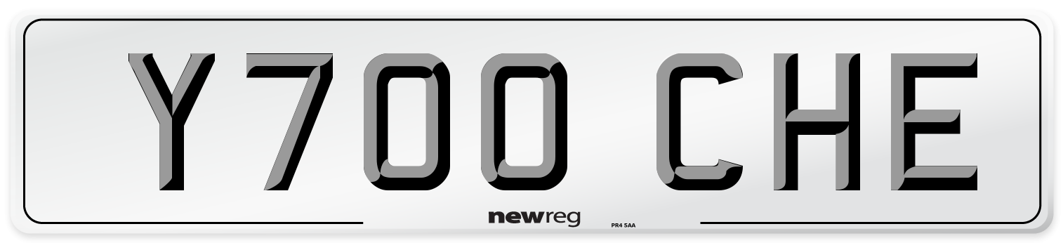 Y700 CHE Front Number Plate