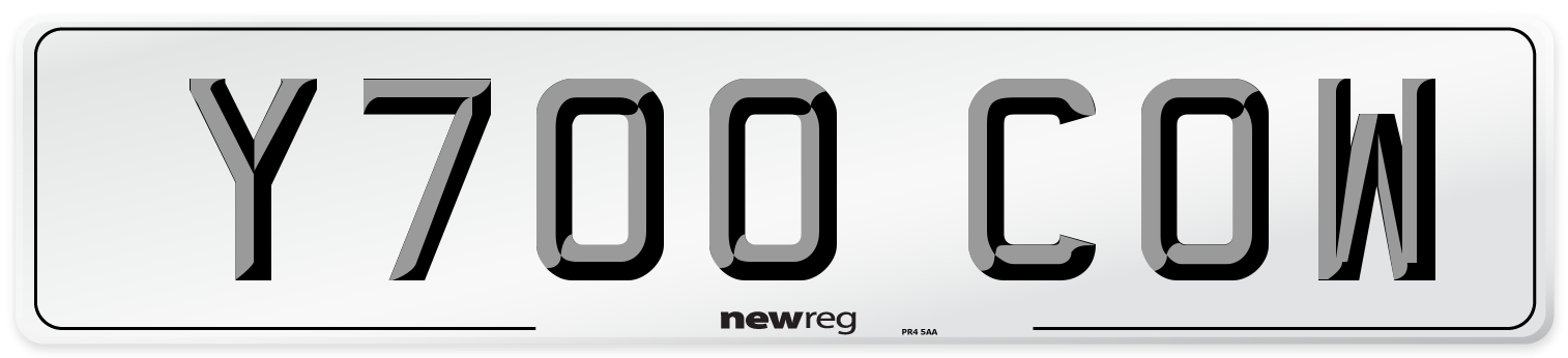 Y700 COW Front Number Plate