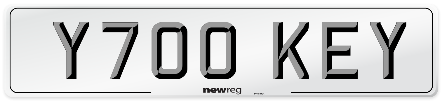 Y700 KEY Front Number Plate
