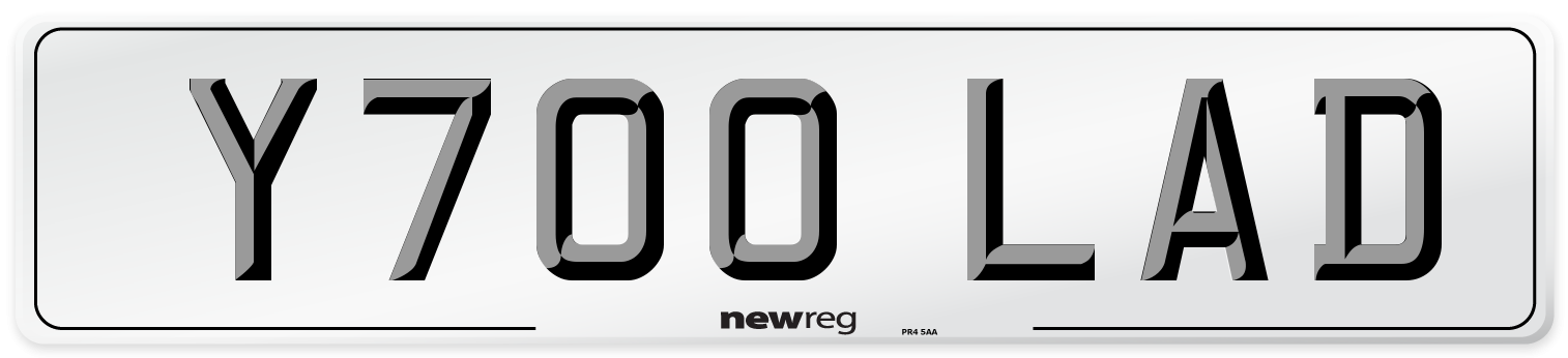 Y700 LAD Front Number Plate