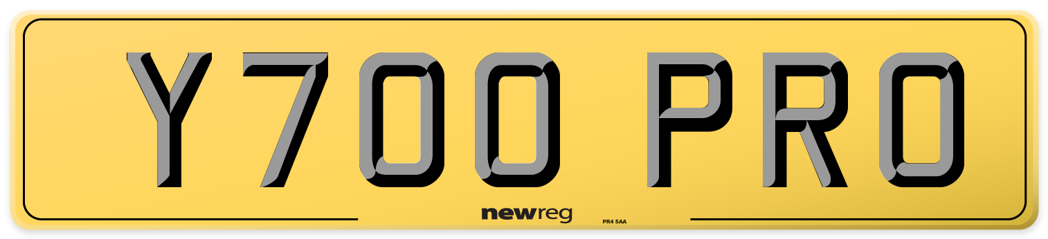 Y700 PRO Rear Number Plate