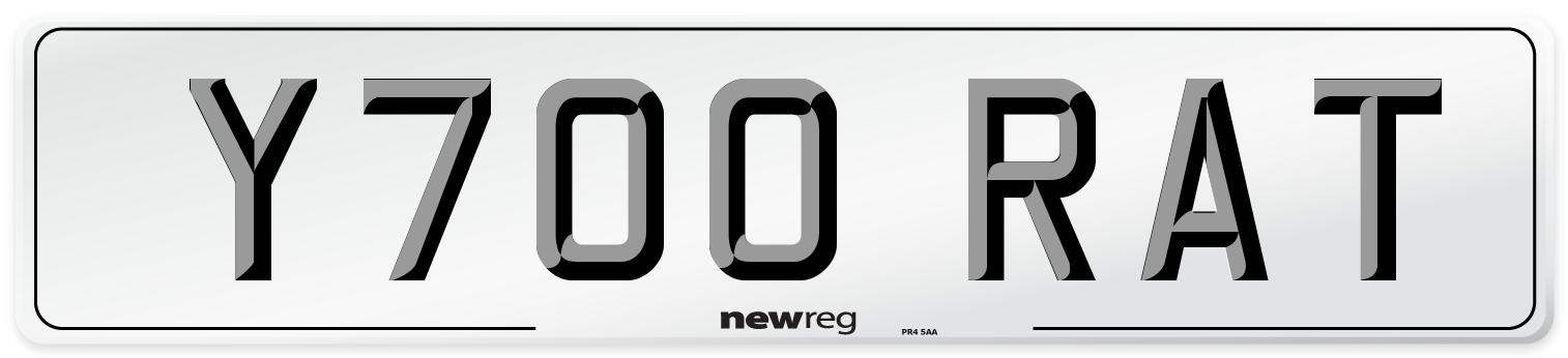 Y700 RAT Front Number Plate