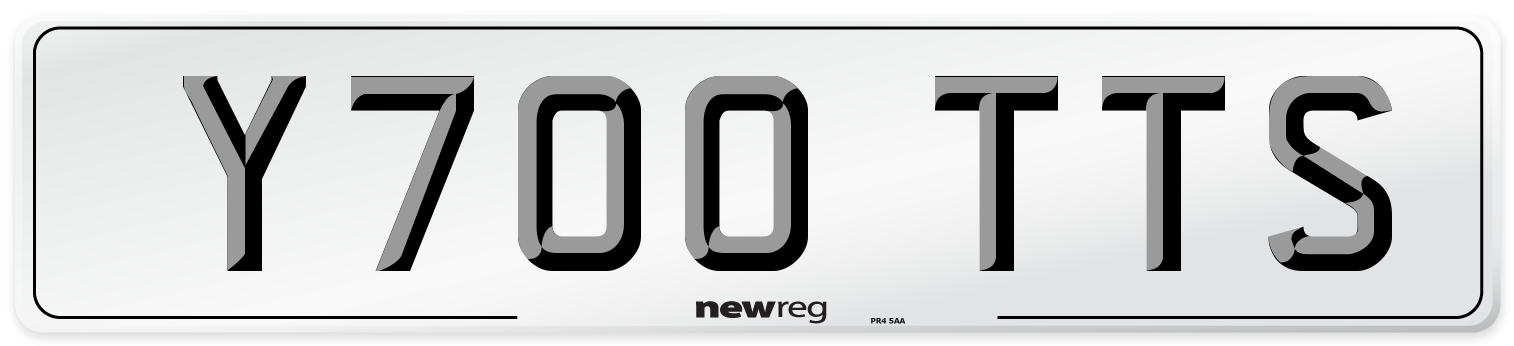 Y700 TTS Front Number Plate