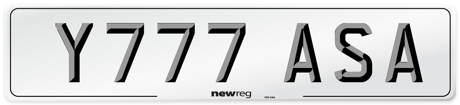 Y777 ASA Front Number Plate