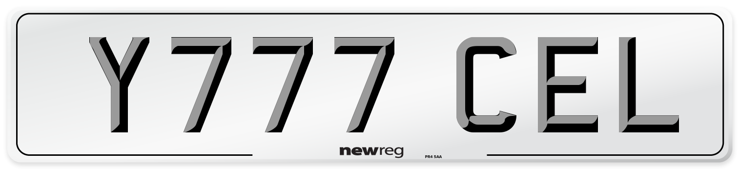 Y777 CEL Front Number Plate