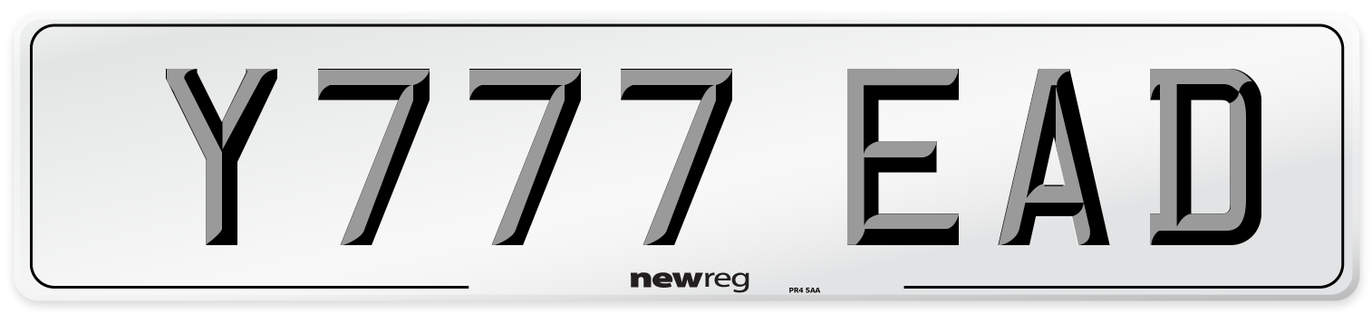 Y777 EAD Front Number Plate
