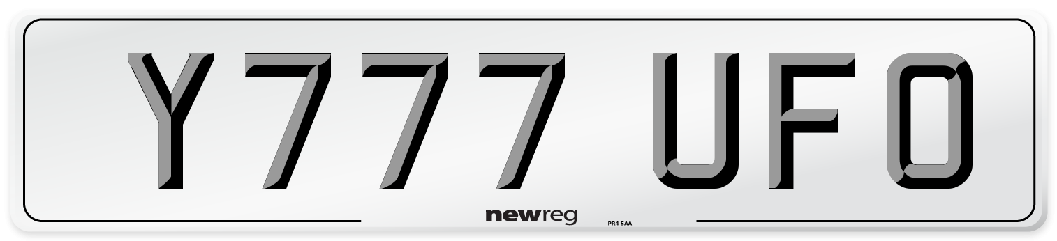 Y777 UFO Front Number Plate
