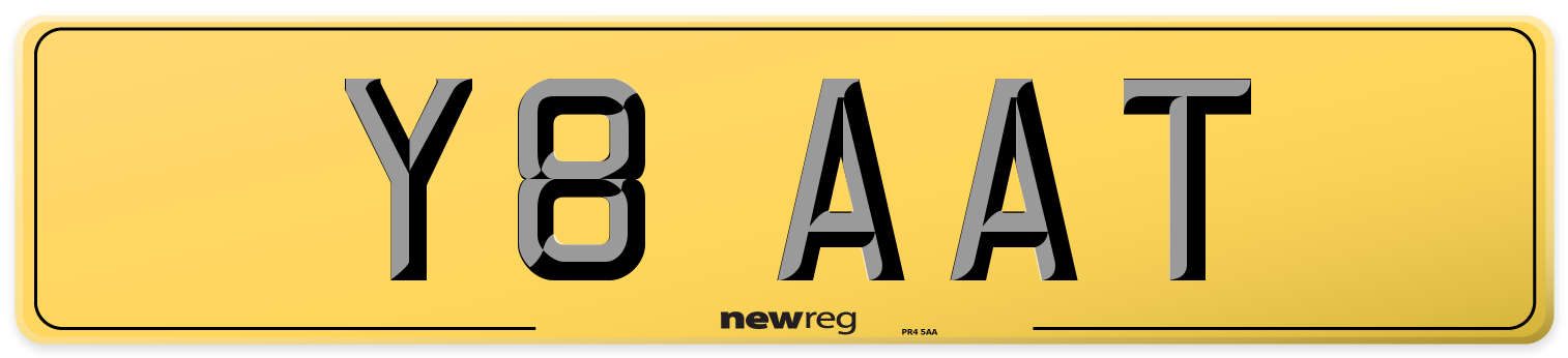 Y8 AAT Rear Number Plate