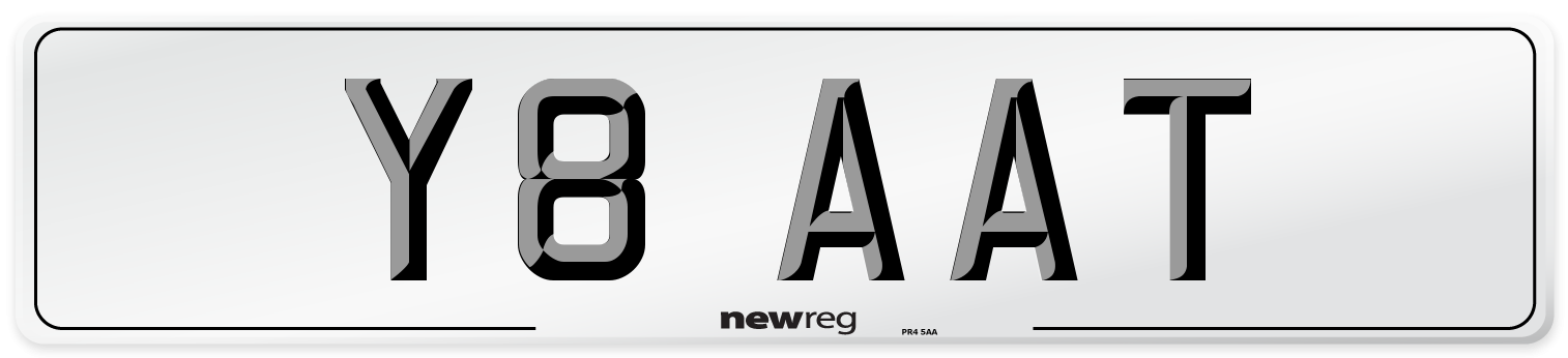 Y8 AAT Front Number Plate
