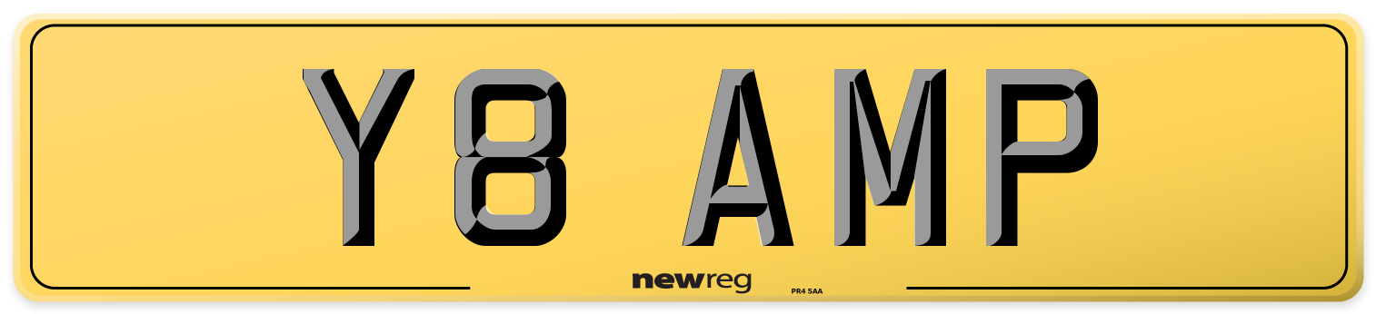 Y8 AMP Rear Number Plate