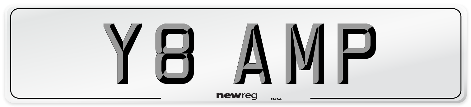 Y8 AMP Front Number Plate