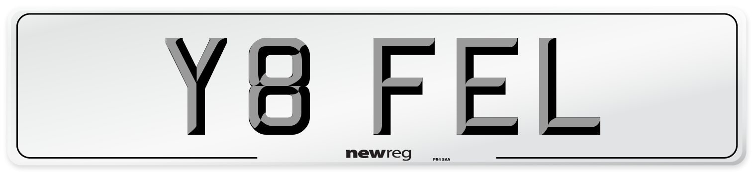 Y8 FEL Front Number Plate