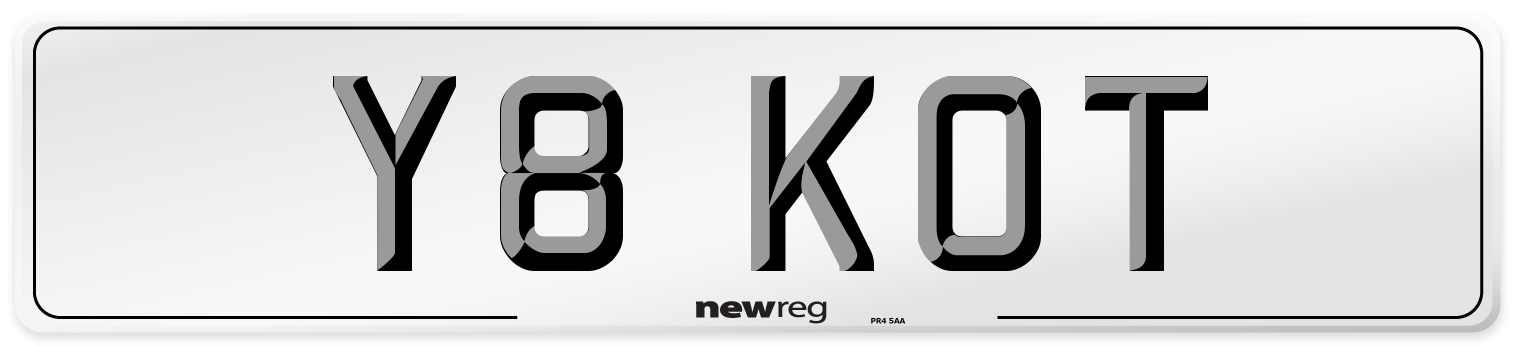 Y8 KOT Front Number Plate