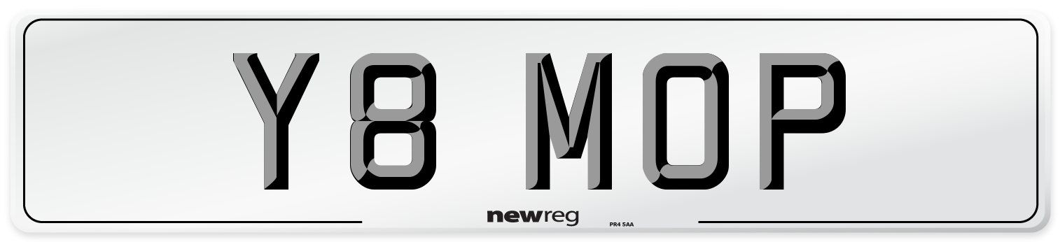Y8 MOP Front Number Plate