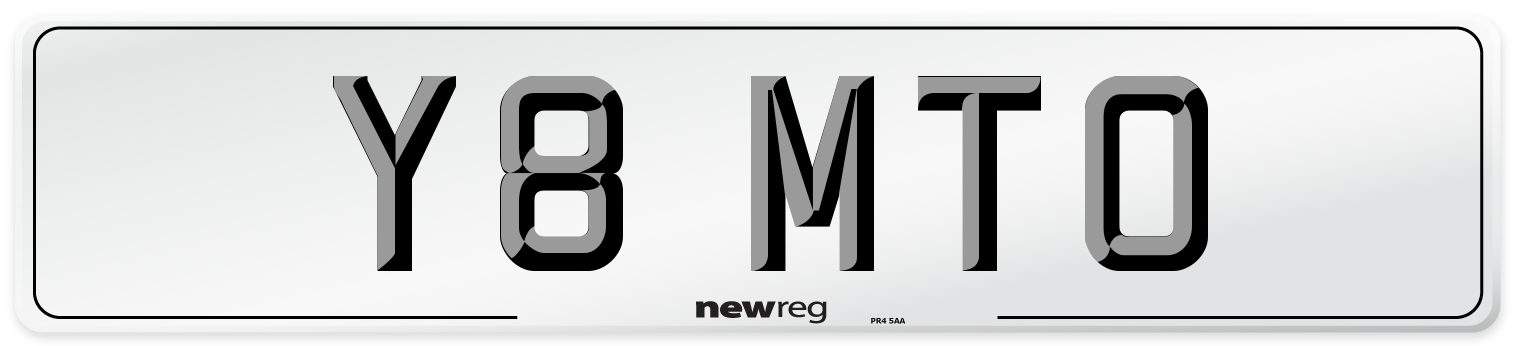 Y8 MTO Front Number Plate