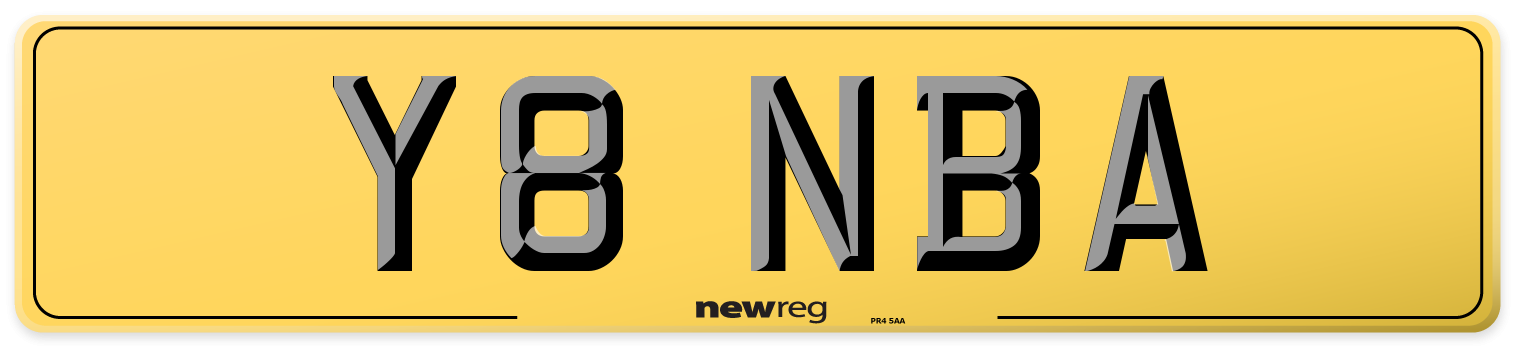 Y8 NBA Rear Number Plate