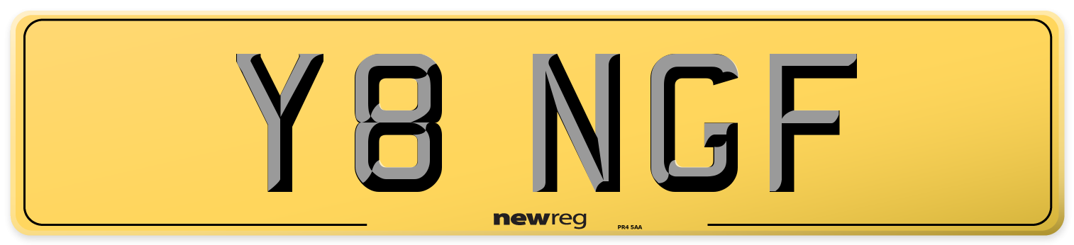 Y8 NGF Rear Number Plate