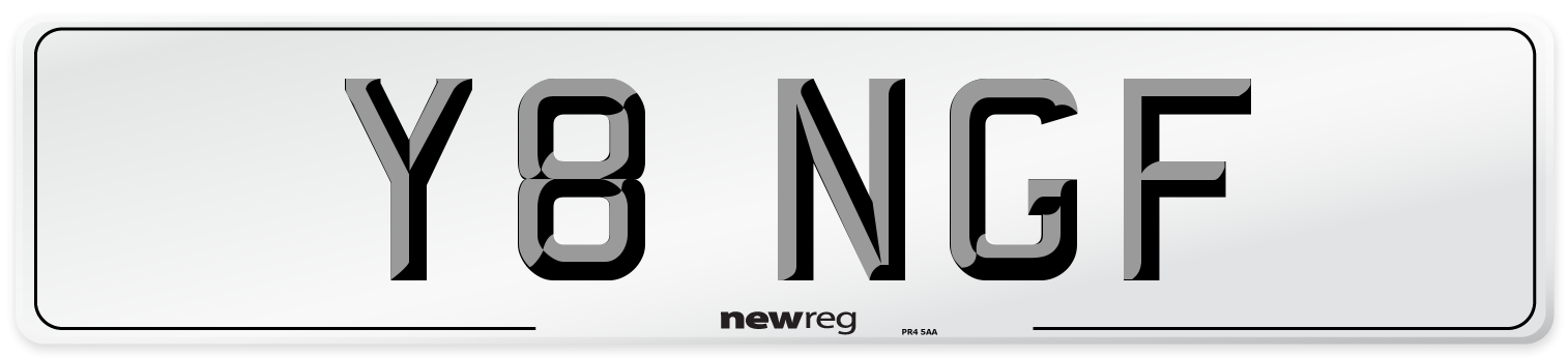 Y8 NGF Front Number Plate