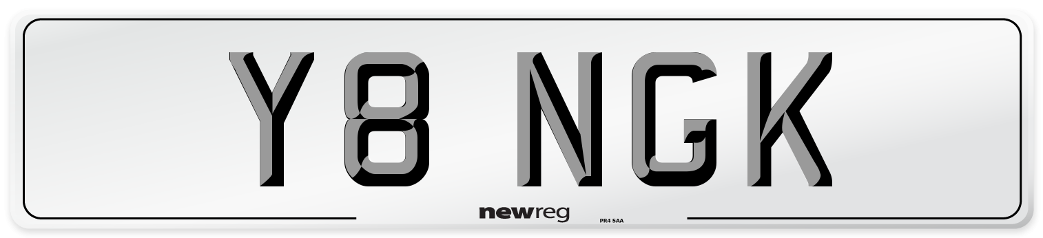 Y8 NGK Front Number Plate