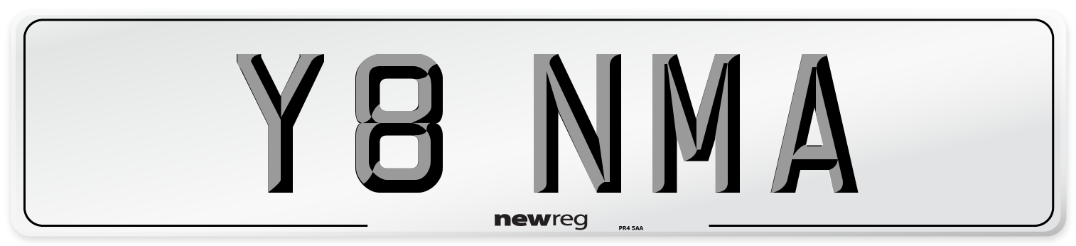 Y8 NMA Front Number Plate