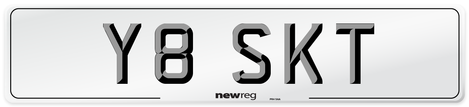 Y8 SKT Front Number Plate