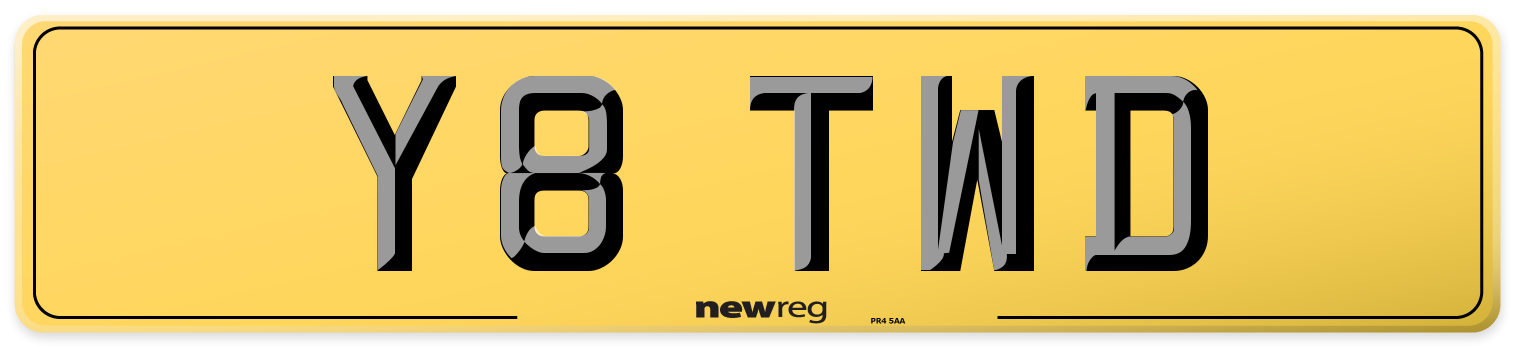 Y8 TWD Rear Number Plate