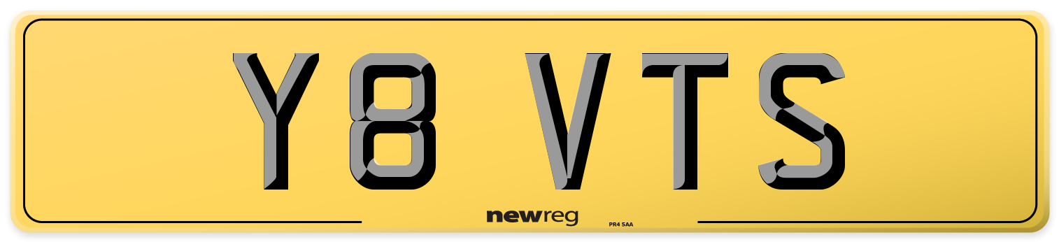 Y8 VTS Rear Number Plate