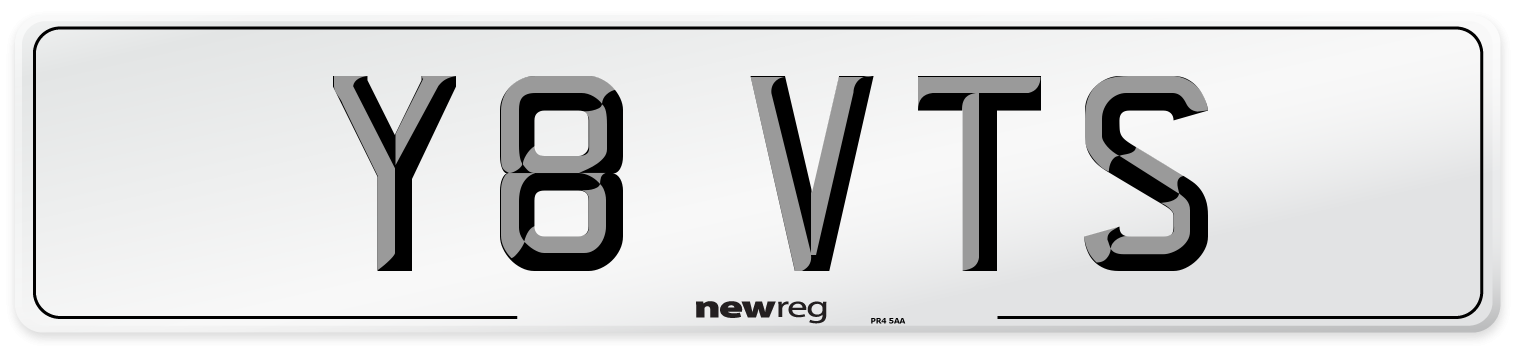 Y8 VTS Front Number Plate
