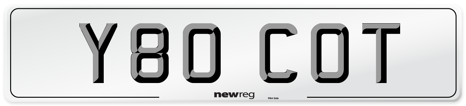 Y80 COT Front Number Plate