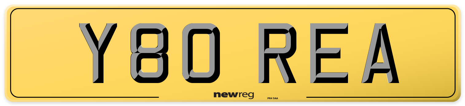 Y80 REA Rear Number Plate