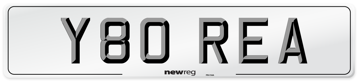 Y80 REA Front Number Plate