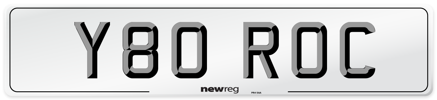 Y80 ROC Front Number Plate