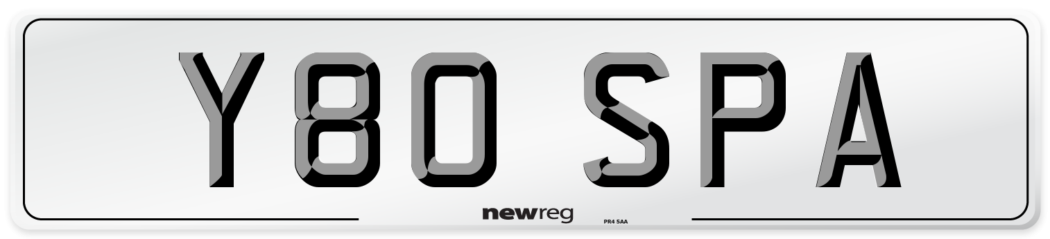 Y80 SPA Front Number Plate