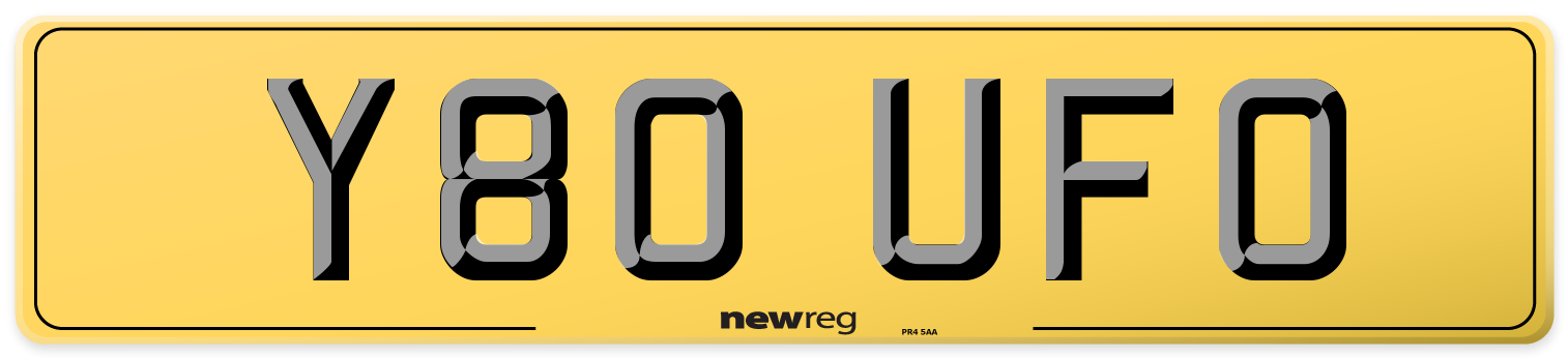 Y80 UFO Rear Number Plate