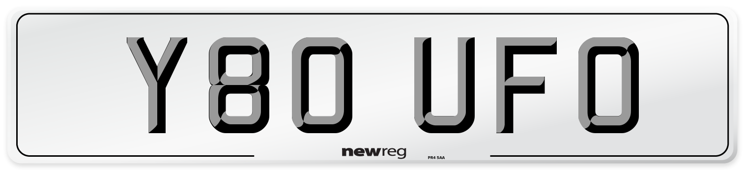 Y80 UFO Front Number Plate