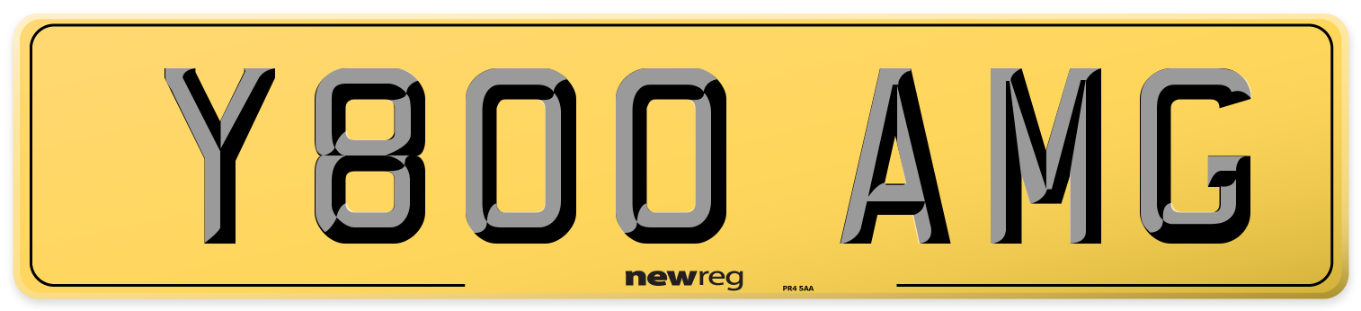 Y800 AMG Rear Number Plate