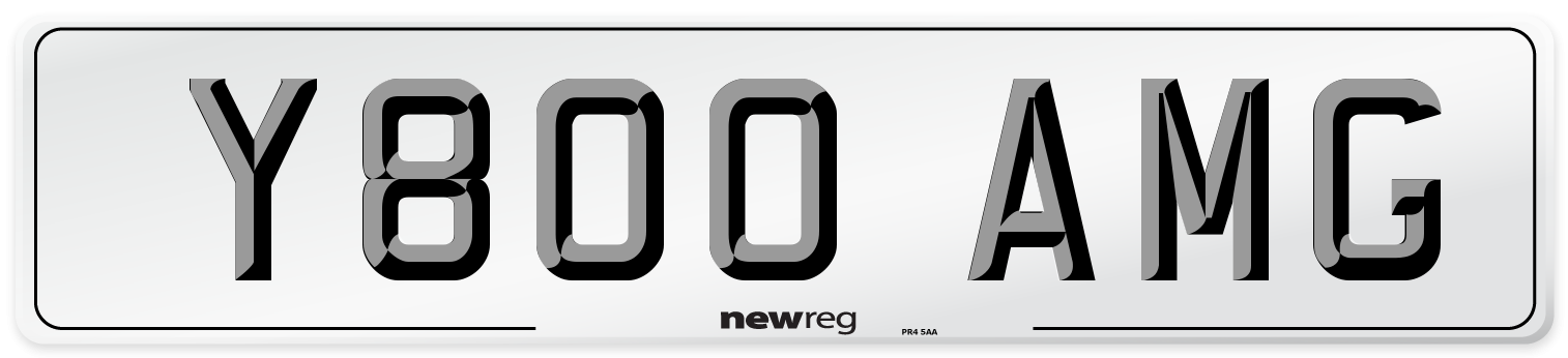 Y800 AMG Front Number Plate