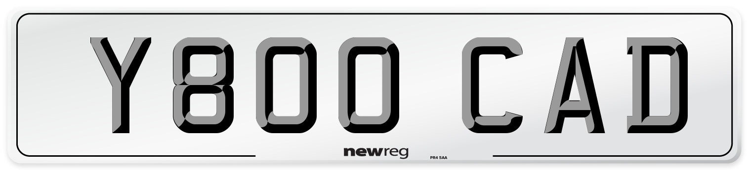 Y800 CAD Front Number Plate