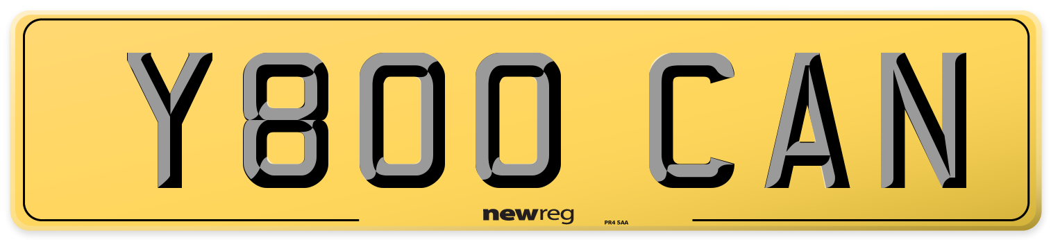 Y800 CAN Rear Number Plate