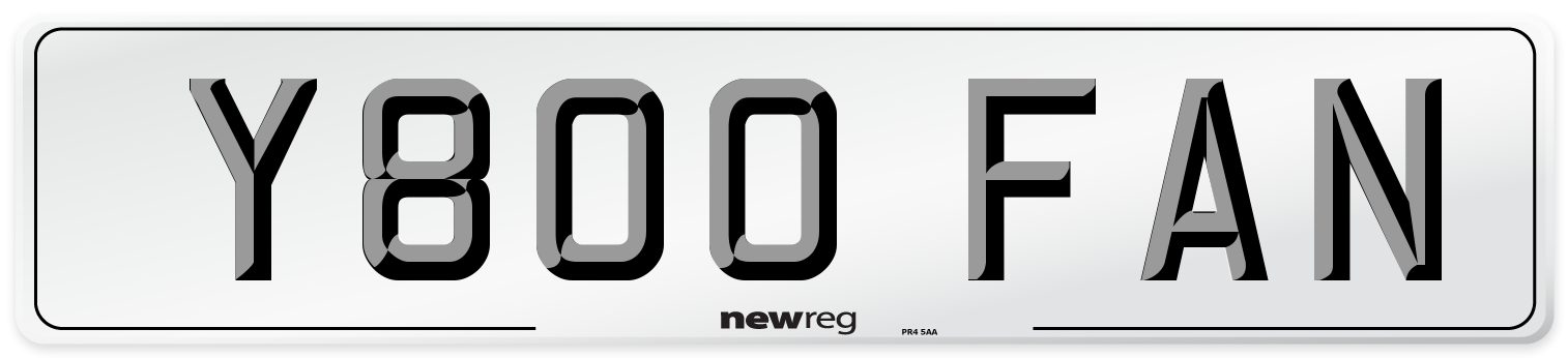 Y800 FAN Front Number Plate