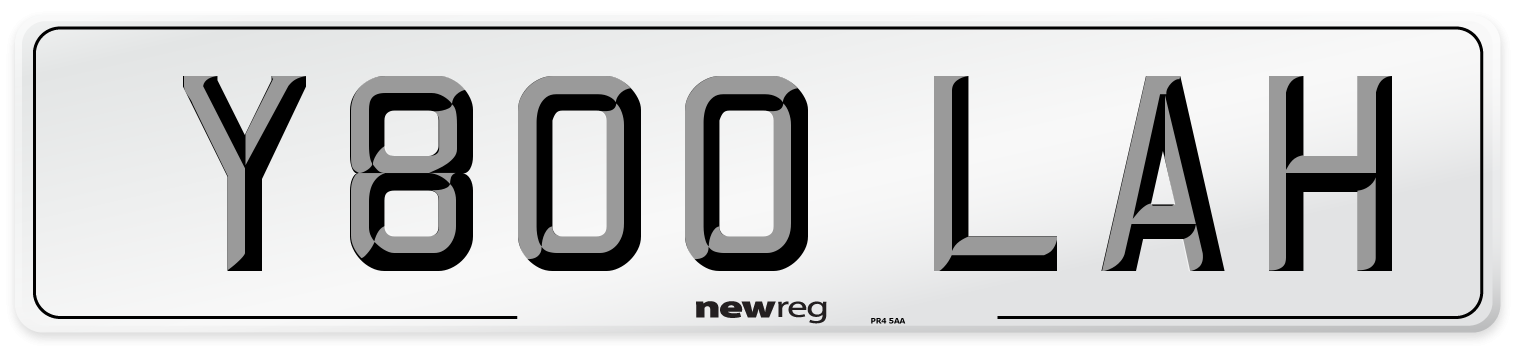 Y800 LAH Front Number Plate