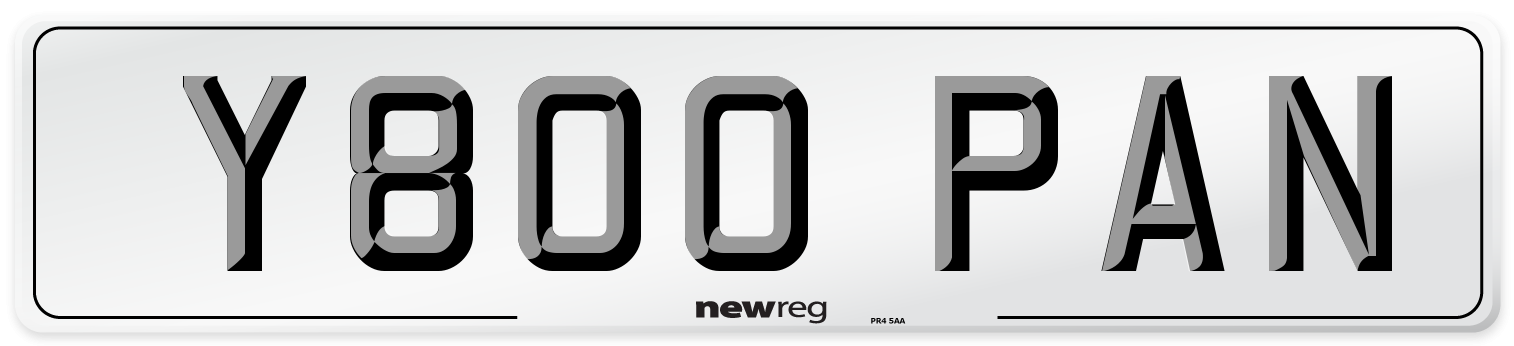 Y800 PAN Front Number Plate