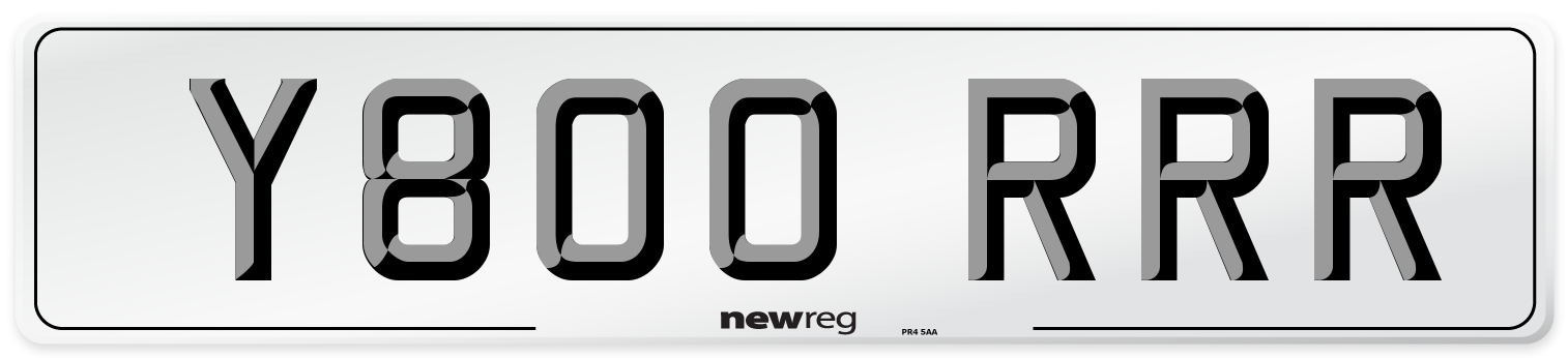 Y800 RRR Front Number Plate