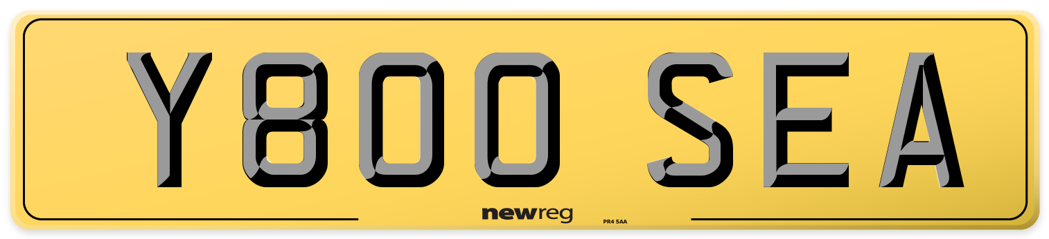 Y800 SEA Rear Number Plate