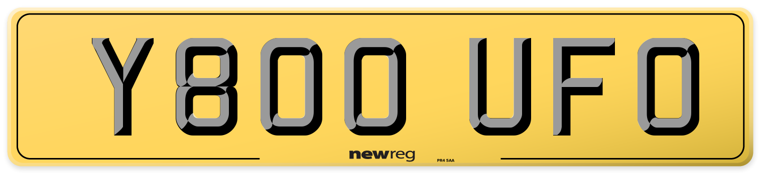 Y800 UFO Rear Number Plate