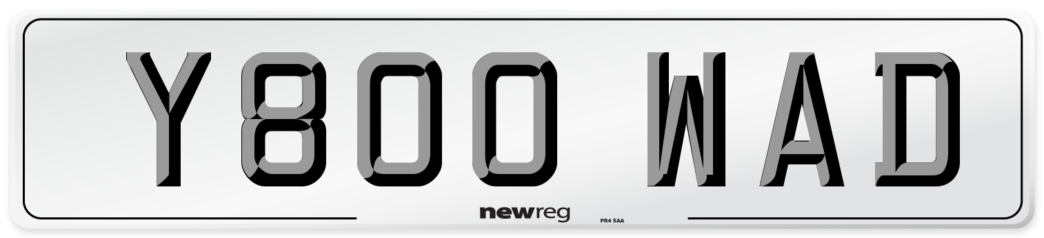 Y800 WAD Front Number Plate