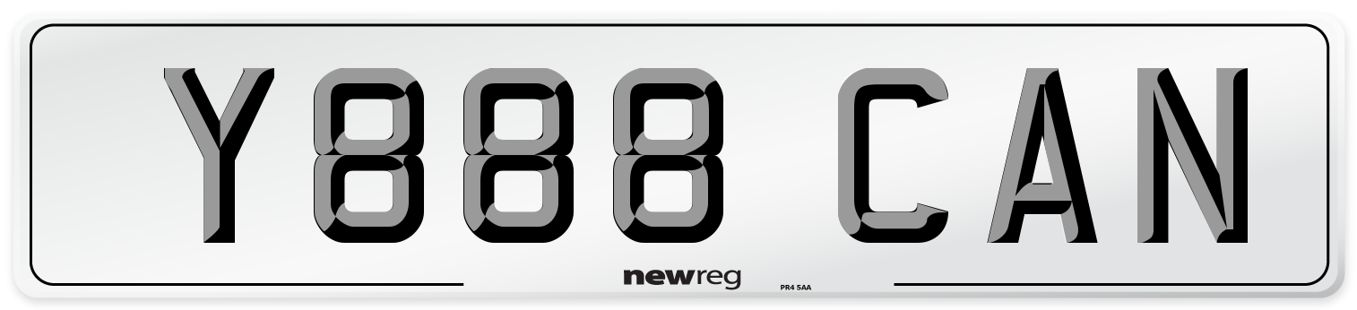 Y888 CAN Front Number Plate