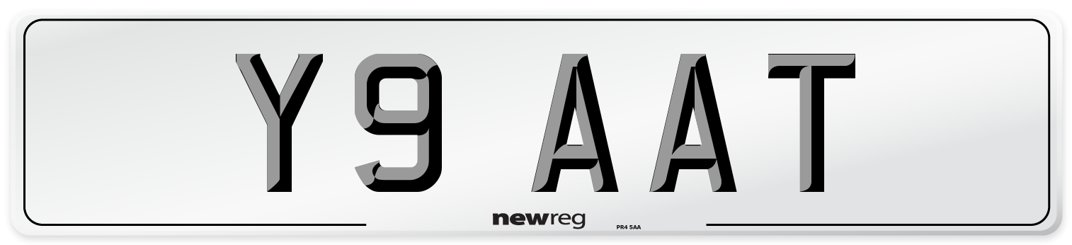 Y9 AAT Front Number Plate