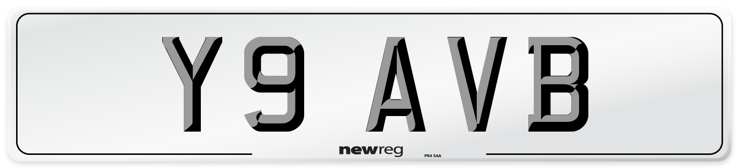 Y9 AVB Front Number Plate