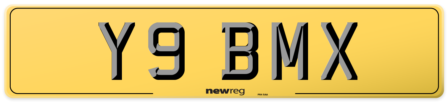 Y9 BMX Rear Number Plate